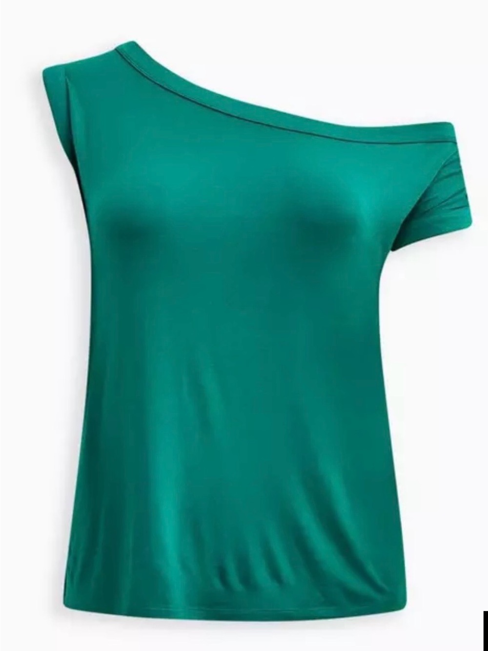 Women’s One-Shoulder Teal Top